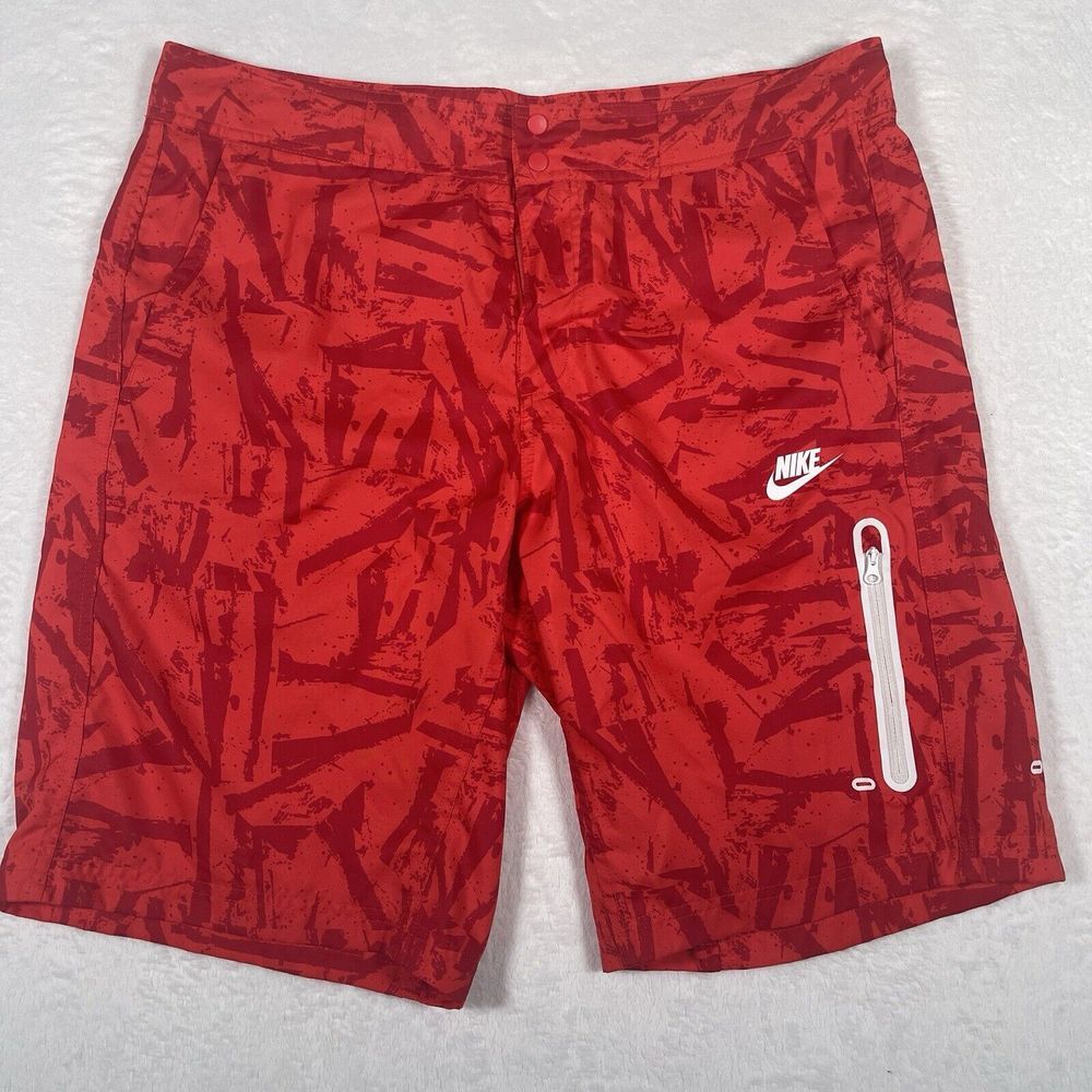 Nike Prodigy Summer Solstice Men's Size 36  Shorts‎ Dbl Snap Bright Crimson